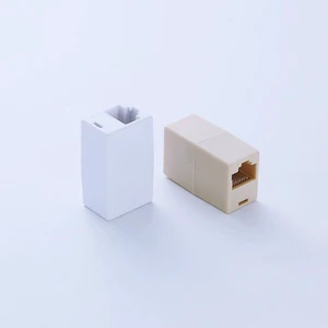 Jisheng SM003 RJ45 Network Straight-Through D-Type Connector Module Gold Contact Ethernet Connectors Network Cable Extension