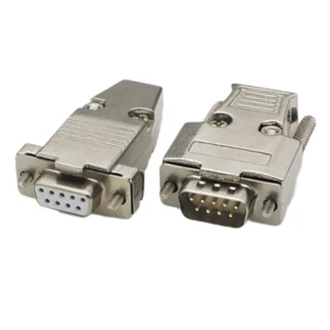 DB9 Serial Port D-SUB Connector Male Female Cable Socket Plug 9 Pin 2 Rows Gold-Plated RS232 VGA Connector