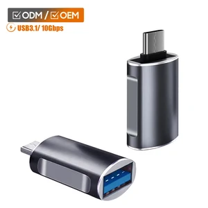 OEM Color Wholesale 3.2 10Gbps USB A Converter Gender AL Alloy Case Connector OTG Type C Adapter USB-C Phone Gadgets Accessories