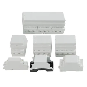SZOMK PC Enclosure Plastic Box Electronic PCB PLC Connector Terminal Block Din Rail Enclosure