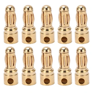10Pcs Banana Plug Good Transmission Performance CNC Technology High Accuracy DIY Banana Plug Connectors