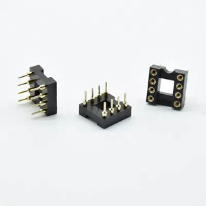 IC Sockets DIP8 8P Pins hole Round Hole Microcontrollers 2.54 PCB Connector DIP Socket Needle seat