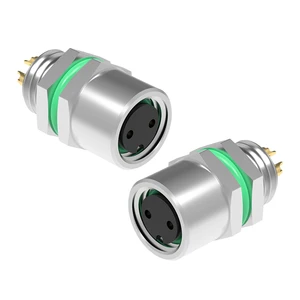 M8 DIN Round Sensor IP67 Waterproof 2P Pin PCB Female Socket Key Front Fastened Panel Back Mount Automotive Connector 4A 60V