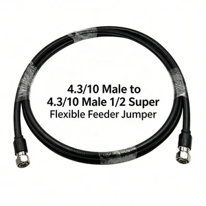 Telecom Equipment Interconnection 4.3-10 Male 1/2 Superflex RF Coaxial Jumper Cable 3M RRU Feeder for Cellular Signal System
