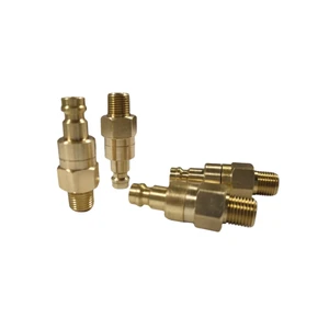Brass Mini Type 1/8 1/4 3/8 Threaded Hex Nipple 21SB Air Plug Connector Pneumatic Quick Coupler With Valve Pipe Fittings