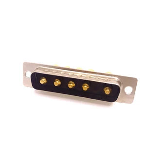 EnerGiz D-Sub DB5W5-M Male Straight/Right-Angle Orientation High Current Nickel-Tinned D-Shaped Connector for PCB Mount Cable