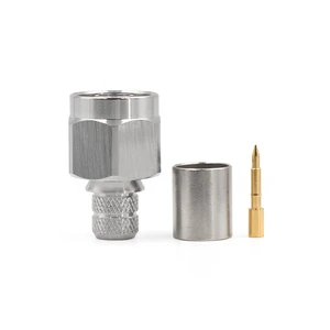 XINQY High Performance N Type Crimp Connectors DC-6GHZ RG58/RG142/RG223/RG302/RG400 RF Coax Coaxial Connectors
