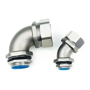DWJ Bent Cable Connector Metal Angled Cable Gland 90 Degree M20 Liquid Tight Conduit Fittings
