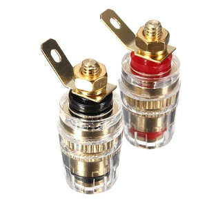 Total Length 32mm Banana Connector 4mm Thread Medium Amplifier Speaker Spade Banana Plug Socket Connector Terminal Binding Post