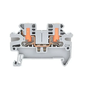 QPTV 2.5/4/6 DIN Rail Terminal Block Copper Push-in Spring Wire Connectors Transformer Quick Wiring High Current Plug-in