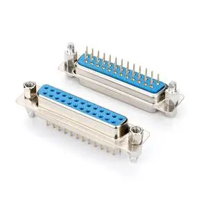 High Quality D-SUB 25Pin DB25 Female 180 Degrees Connector DB 25pos for PCB V/T Type with 4-40# Nut