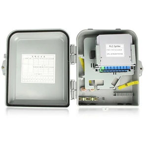 NECERO Indoor Outdoor Waterproof ABS FTTH 16 Core Fiber Optic Splitter Distribution Terminal Box ODP ODB FDB NAP