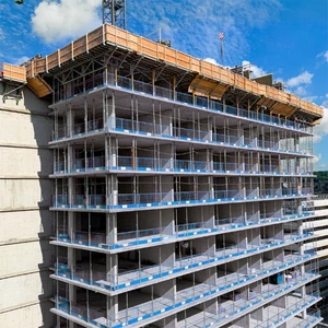 Powder Coated Edge Protection Fence Mezzanine Floor Edge High Altitude Work Platform Quick Install Steel Edge Protection Fence