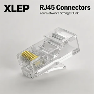 XL-303 High Quality RJ45 Ethernet Connector 8P8C Modular Plug Cat5e Cat6 Cat6a Cat7 Network Cable End Gold Plated LAN Crimp Plug