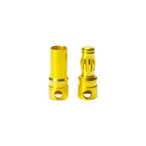 3.5mm Banana Plug Male Female Set Gold Plated Brass Lantern Connector Electrical Contact Terminal Bulk Wholesale Factory Supply