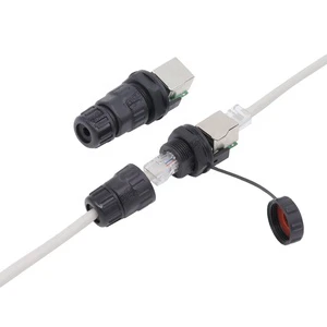 Hot Sale RJ45 IP67/IP68 Ethernet Adapter Socket Inline Waterproof 8 Pin Connector