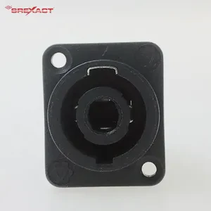 4 Pole Female Speakon D Type Connector 20A Max PA Black