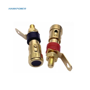 34mm Banana Female Plug Gold Plating Small Speaker Terminal Spring Loaded Binding Post Banana Connectors