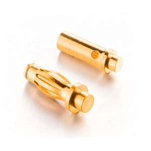 2mm 2.5mm 3mm 3.5mm Mini Banana Plug Gold Plated Brass Bullet Banana Connector for PCB Board