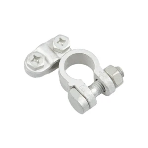 Battery Post Connector White Tinned Brass Battery Terminals With M8 Screw For Copper Cable Lug Connector BT203L/204L