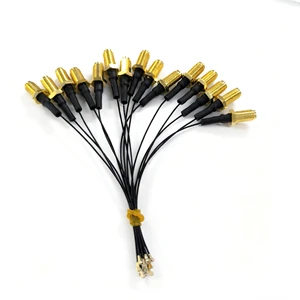 High-speed Data Transmission Durable Telecom RF0.81 100mm Length Communication Coaxial Cable With SMA Female Connector
