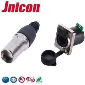 Panel Mount Waterproof Rj45 Connector Single Ethernet Port with Pcb