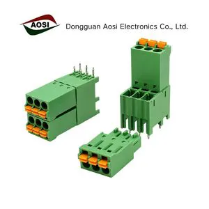 AOSI DIN Pluggable Terminal Block Socket Screw Terminal Connector Plug Strip With Nylon Housing For PCB And Power Applications