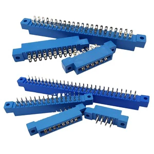 EBY 1/2Pcs 805 Series 8/12/16/20/24/30/36/44/56/72 Pin 3.96mm Pitch PCB Slot Solder Card Edge Connector Blue