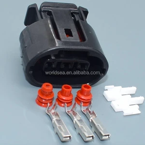 3pin Oval Style Alternator Plug Connector for Suzuki Toyota 1JZ 2JZ 1UZ 7M Chaser Soarer Cressida BLACK
