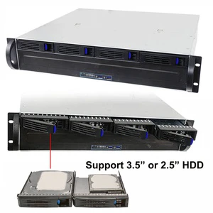 2U Rackmount Server case Chassis with 4 Hot-Swappable SATA/SAS Drive Bay, MiniSAS /SATA Connector