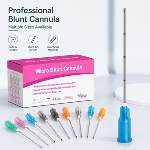 High Quality Disposable Sterile 30G 25mm Facial Treatment Blunt Tip Stainless Steel Cannula Needles