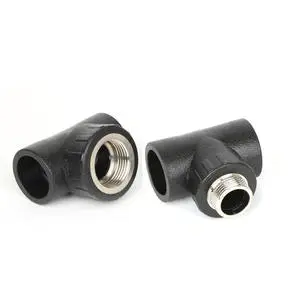 HDPE Socket Butt Fusion Fitting PN16 Pressure Female Thread Tee Pipe Fitting ISO Standard
