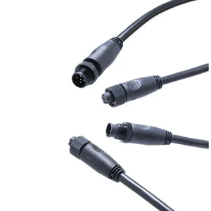 M12 Aviation 2-8 Pin Male Female Docking Cable Waterproof Copper Contact for PCB 5/4P Connectors