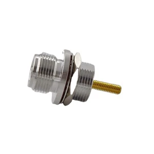 Waterproof Rf Coaxial N Type Female Front Bulkhead Connector With Extended 12.5mm M*4 Thread Pin High Quality Factory