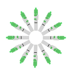 Necero Ftth Flat Cable Equipment Indoor Duplex K4 Quick Adapter St Fc Sc Lc Upc Apc Fiber Optic Fast Connector