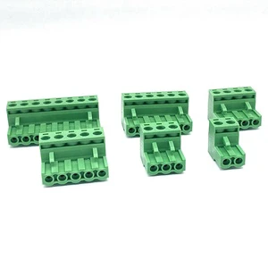 2-24 Ways 5.0mm 5.08mm HQ2EDGK Wire Plugin Type Power Terminal Block Copper Connector