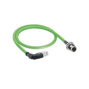 Customized M12 Female Straight Panel Mount D/Coded RJ45 Angled Industrial Ethernet Cable Gold Contacts Copper Housing Connectors