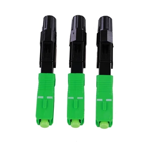 DAMU SC APC Fast Connector FTTH Drop Cable Field Termination No Polish No Epoxy Single Mode Quick Installation CE/ROHS 2-Year