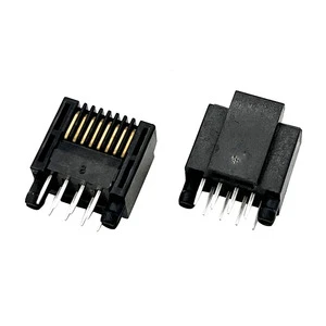 Modular Plug 8P8C 8 Pin PCB RJ45 Connector Black Male/Female Audio Video Ethernet Molex China