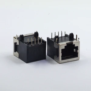 Ethernet Cat6 Female RJ45 Connector with Shield 1.5A Modular Internet Plug 10-Port 8-core for Optimal Performance