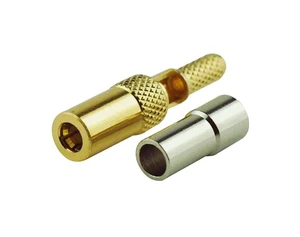 Industrial Brass RF Coaxial Connector Plug PCB Mount SSMB Connector