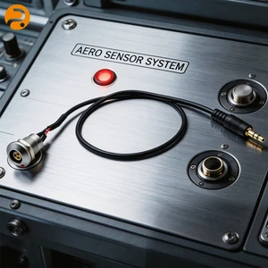 Custom 3-Pin Panel Mount M12 3.5mm Audio Jack Cable Assembly Gold-Plated Adapter Connector Aluminum Conductor PVC Insulation