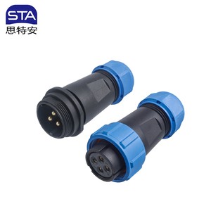 SP21 Aviation Plug Ip68 Waterproof Cable Connector Docking/square Flange/back Nut Male Plug Female Socket 2/3/4/5/6/7/9/12 Pin