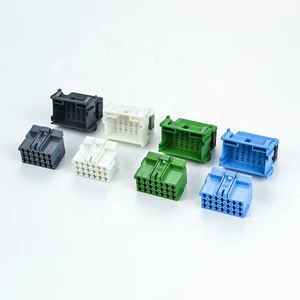 21 Pin Automotive AC Assembly Plastic Housing Unsealed Connector Grey Automotive Wiring Socket