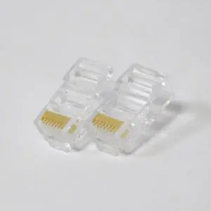 Ethernet Rj 45 Cabl Connector CAT5 UTP Modular Plug Pass Through Cat 5e Cat6 8p8c STP Pass Through Rj45 Connector