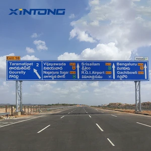 Highway Gantry Structural Steel Custom Size Roadway Sign Mounting Frame Cross-Border Road Construction Export Road Gantry