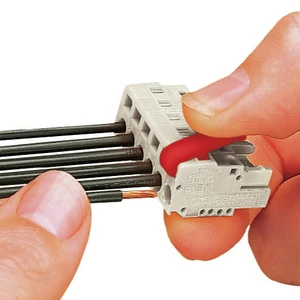 Spring Wire Connectors Terminal Blocks Screwless Pluggable Male Female Connector PA66 Material