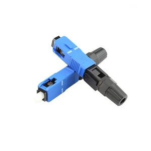 SC UPC APC Fast Fiber Optic Connector Quick Assembly Field Installable FTTH Connector for Drop Cable Termination