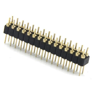 2.54mm Pitch Brass Circular Hole Pin Header H3.0mm 2X15P Straight DIP Connector Board to Board & Mezzanine Connectors