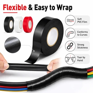 Custom PVC Electrical Insulation Tape Roll Waterproof Flame Retardant for Wire and Cable